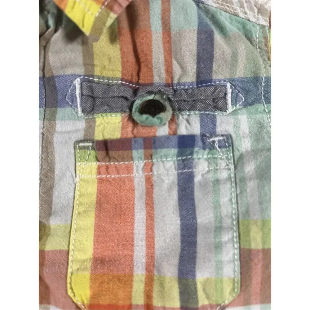 OshKosh B’Gosh Plaid Button Up Boys Preppy Shirt Size 18 months Multicolor